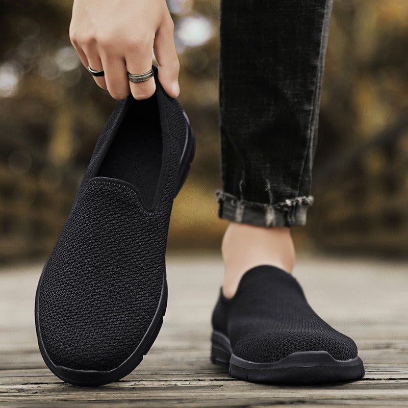 2025 Spring And Lightweight Slip-On Casual Men'S And Women'S Large Size Fly Woven Shoes One-Step Lazy Shoes - Image 5